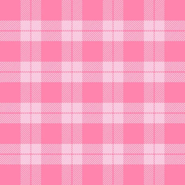 Dia Dos Namorados Tartan Xadrez Padrão Escocês Gaiola Branca Rosa — Vetor de Stock