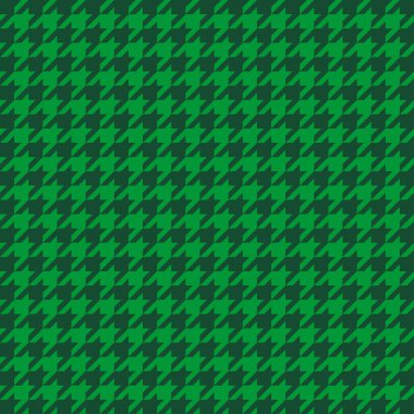 Kaz ayağı. Aziz Patrick Günü, yeşil kafesteki kaz ayağı deseni. Glen ekose. Houndstooth tartan tüvit. Köpek dişi. İskoç kontrollü arka planı. Kusursuz kumaş dokusu. Vektör illüstrasyonu