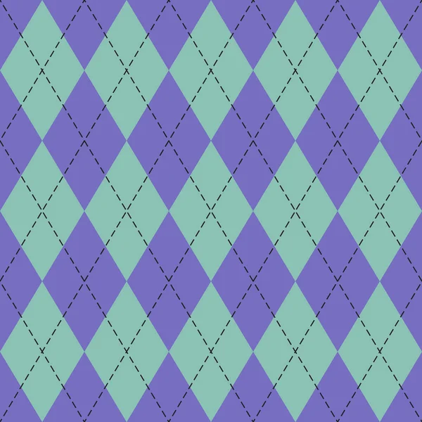 Plaid Pâques Argyle Modèle Écossais Losanges Violettes Vertes Cage Écossaise — Image vectorielle