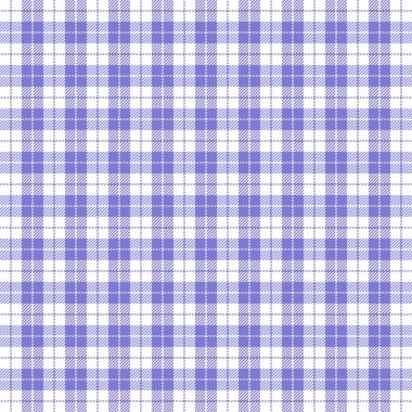 Paskalya Tartan ekoseli. İskoç desenli menekşe ve beyaz kafes. İskoç kafesi. Geleneksel İskoç geçmişi. Kusursuz kumaş dokusu. Vektör illüstrasyonu