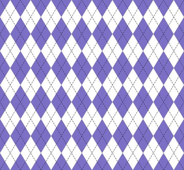 Easter Argyle Plaid Scottish Pattern Violet White Rhombuses Scottish Cage — Stock Vector