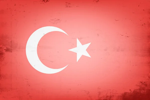 National Flag Turkey Vintage Background Grunge Texture Banner Design Pattern — Stock Vector