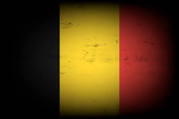 Belgiens Flagga Vintage Bakgrund Grunge Textur Banner Design Mönster Vektorillustration — Stock vektor