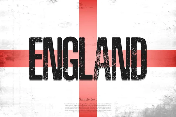 Nationalflagge Von England Vintage Hintergrund Grunge Textur Banner Design Muster — Stockvektor