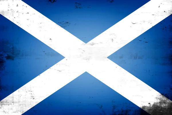 Εθνική Σημαία Της Σκωτίας Βίντατζ Φόντο Υφή Του Grunge Σχέδιο — Διανυσματικό Αρχείο