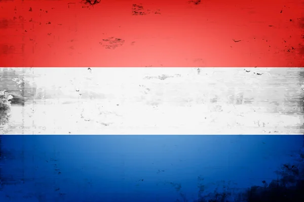 Bandera Nacional Holanda Fondo Vintage Textura Grunge Patrón Diseño Banner — Vector de stock