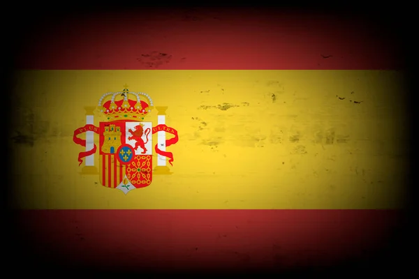 National Flag Spain Vintage Background Grunge Texture Banner Design Pattern — Stock Vector