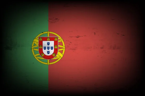 Bandeira Nacional Portugal Fundo Vintage Textura Grunge Padrão Design Banner — Vetor de Stock