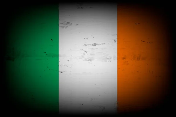 Bandera Nacional Irlanda Fondo Vintage Textura Grunge Patrón Diseño Banner — Vector de stock