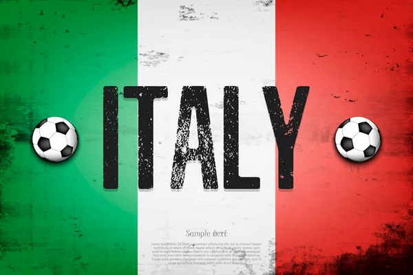 Bandiera Nazionale Italia Sfondo Vintage Texture Grunge Modello Design Banner — Vettoriale Stock