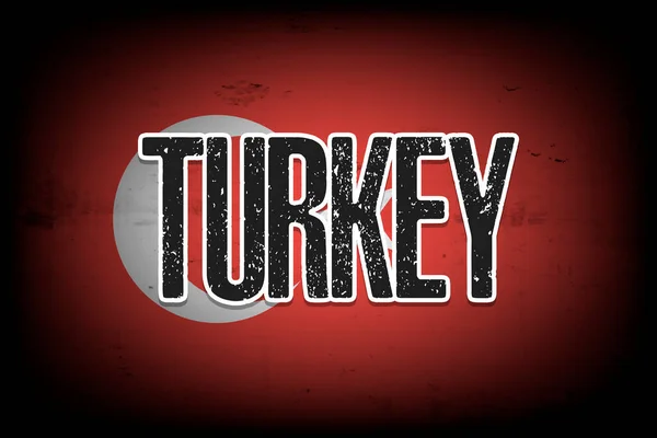 Nationalflagge Der Türkei Vintage Hintergrund Grunge Textur Banner Design Muster — Stockvektor