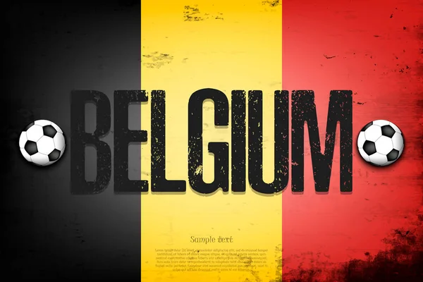 Belgische Nationalflagge Vintage Hintergrund Grunge Textur Banner Design Muster Vektorillustration — Stockvektor