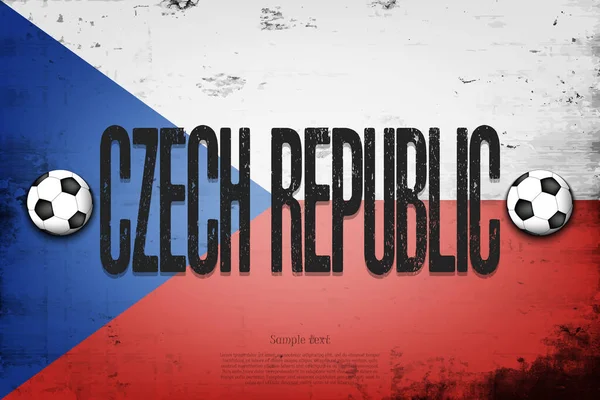 チェコ共和国の国旗 ヴィンテージの背景 歯ざわりだ バナーデザインパターン ベクターイラスト — ストックベクタ