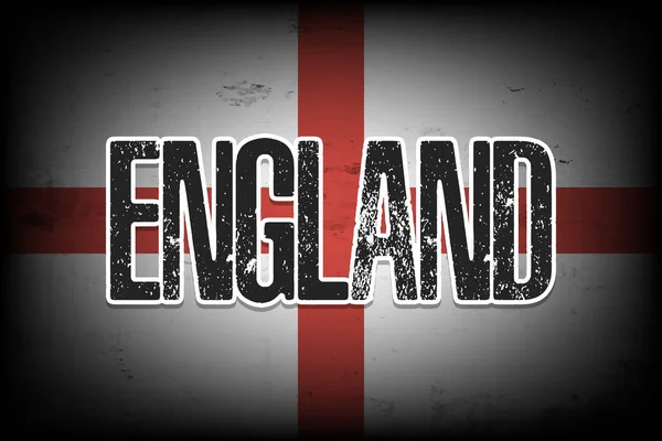 National Flag England Vintage Background Grunge Texture Banner Design Pattern — Stock Vector