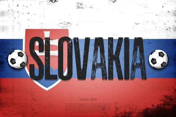 スロバキアの国旗 ヴィンテージの背景 歯ざわりだ バナーデザインパターン ベクターイラスト — ストックベクタ