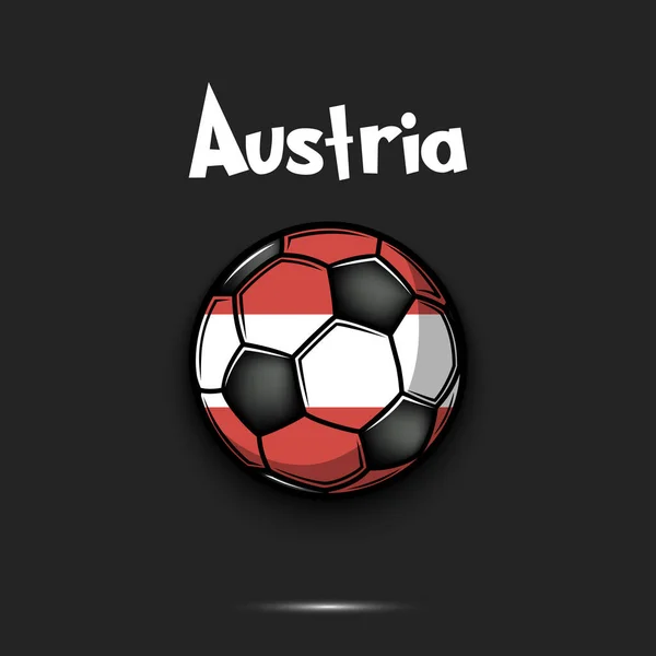 Pelota Fútbol Con Colores Bandera Nacional Austriaca Bandera Austria Forma — Archivo Imágenes Vectoriales