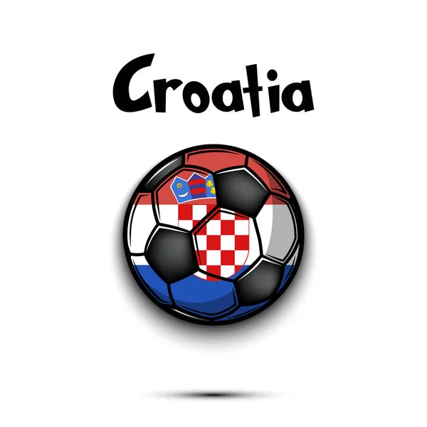 Pelota Fútbol Con Colores Bandera Nacional Croata Bandera Croacia Forma — Archivo Imágenes Vectoriales