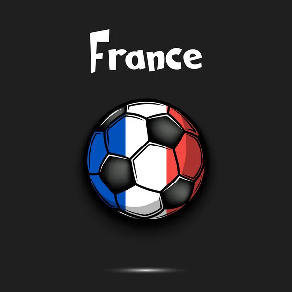 Pelota Fútbol Con Colores Bandera Nacional Francesa Bandera Francia Forma — Vector de stock