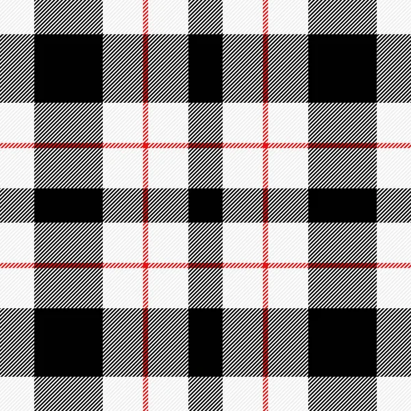 Carreaux Tartan Motif Écossais Cage Rouge Blanche Noire Cage Écossaise — Image vectorielle