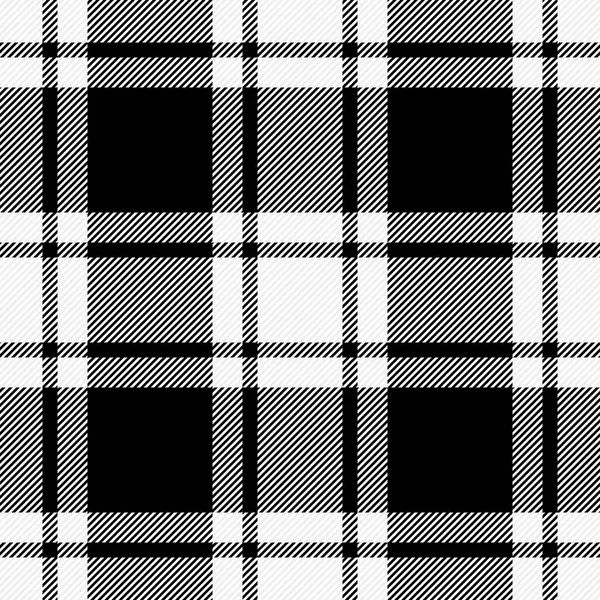Tartán Cuadros Patrón Escocés Jaula Blanco Negro Jaula Escocesa Tradicional — Archivo Imágenes Vectoriales
