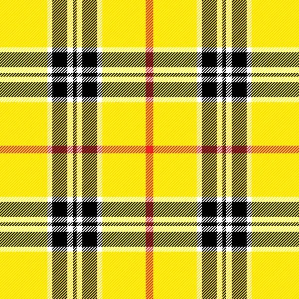 Tartan Plaid Scottish Pattern Yellow Black Cage Scottish Cage Traditional — Stock Vector