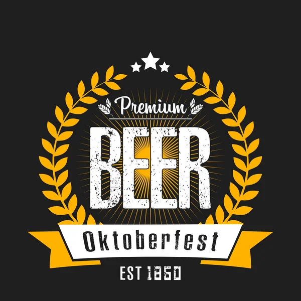 Logotipo Cerveja Padrão Para Emblema Design Ícone Rótulo Banner Imprimir —  Vetores de Stock