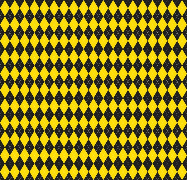 Άργκαϊλ Καρό Σκωτσέζικο Σχέδιο Μαύρο Και Κίτρινο Ρόμβους Σκοτσέζικο Κλουβί — Διανυσματικό Αρχείο