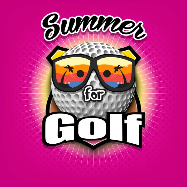Sommergolf Logo Sommer Für Golf Muster Für Design Poster Logo — Stockvektor
