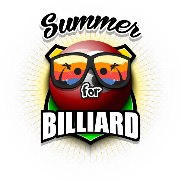 Sommer Billard Logo Sommer Für Billard Muster Für Design Poster — Stockvektor