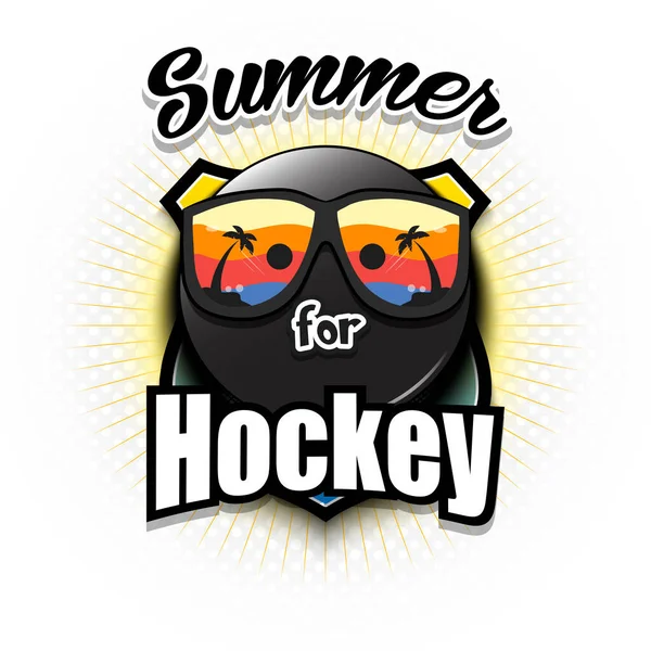 Zomer Hockey Logo Zomer Voor Hockey Patroon Voor Design Poster — Stockvector