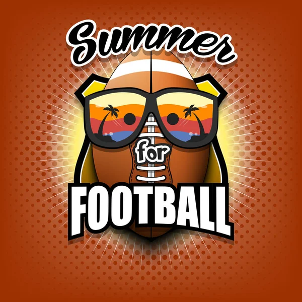 Sommer Fußball Logo Sommer Für Den Fußball Muster Für Design — Stockvektor