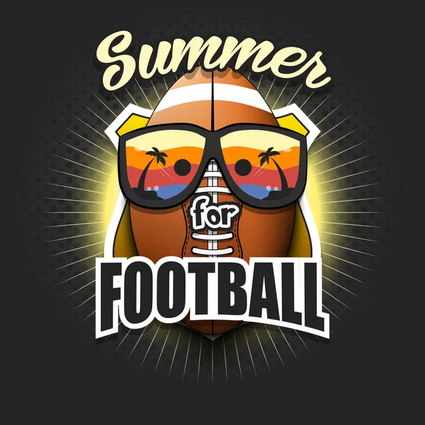 Sommer Fußball Logo Sommer Für Den Fußball Muster Für Design — Stockvektor
