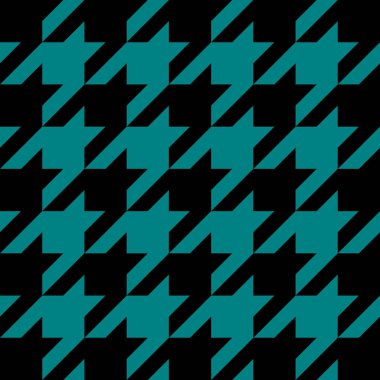 Kaz ayağı. Siyah ve deniz mavisi kafesteki karga ayağı deseni. Glen ekose. Houndstooth tartan tüvit. Köpek dişi. İskoç kontrollü arka planı. Kusursuz kumaş dokusu. Vektör illüstrasyonu