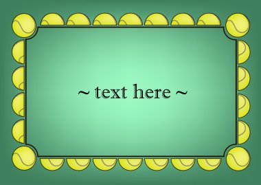 Tenis topu ile çerçeve 