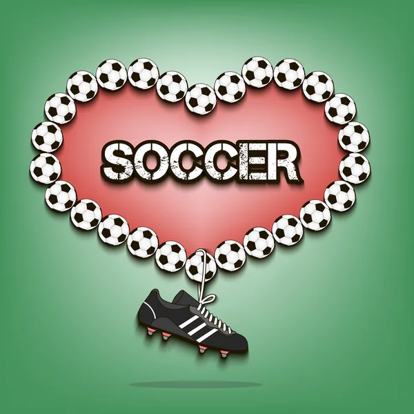 对足球的热爱 — 图库矢量图片