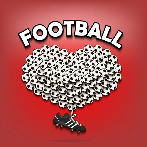 Liebe zum Fußball — Stockvektor
