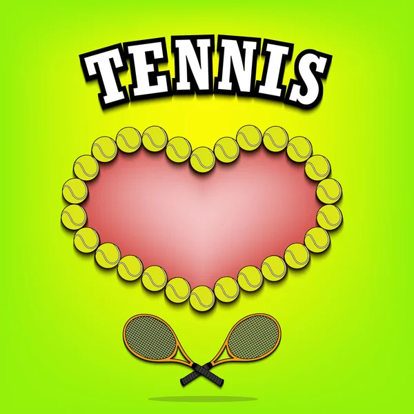 テニスの愛 — ストックベクタ