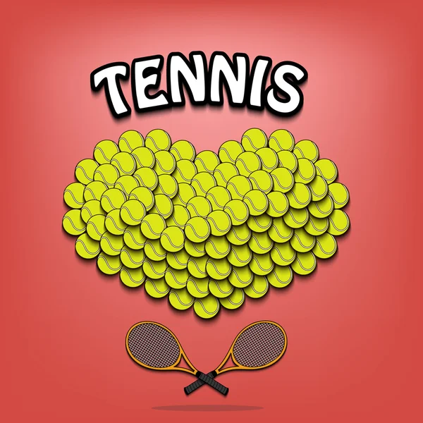 L'amour du tennis — Image vectorielle