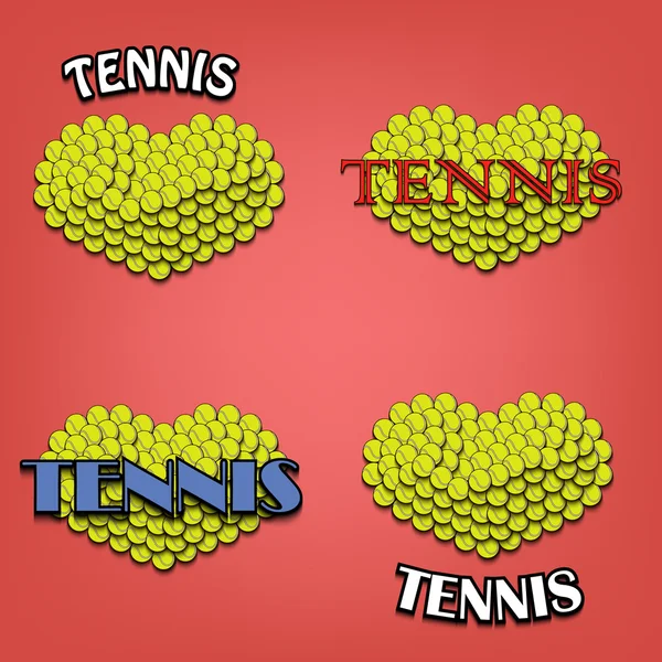 Любовь к теннису — стоковый вектор