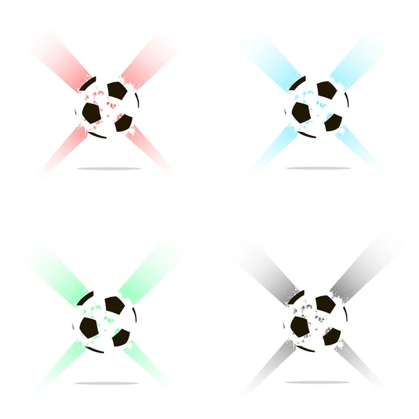 Set bolas abstractas de fútbol — Archivo Imágenes Vectoriales