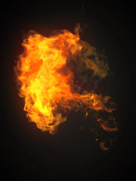 Koyu arka plan üzerinde izole alev ateş etmek