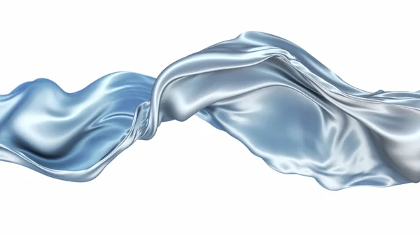 Gümüş bez arka plan akan soyut 3d render