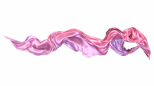 Soyut 3d Render kırmızı kumaş arka plan akan