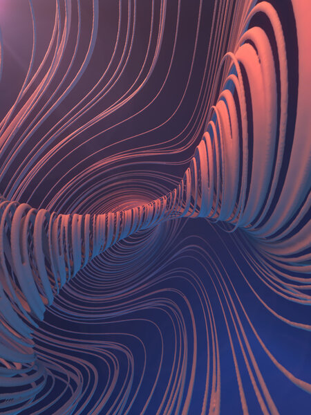 Abstract streaks effect background. 3d rendering
