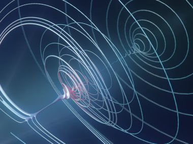 Soyut helics etkisi arka plan şekli. 3D render