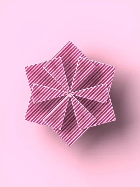 Tyylikäs Linja Art Design Malli Vaaleanpunainen Geometrinen Tyylitelty Kukka Paperin — kuvapankkivalokuva