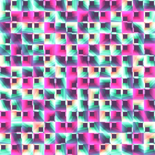 Line Art Geometric Pattern Randomly Spaced Multi Colored Cubic Forms — Stock Photo, Image