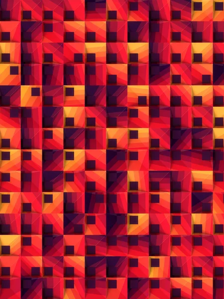 Abstracte Patroon Van Willekeurig Gerangschikt Multi Gekleurde Geometrische Kubieke Vormen — Stockfoto