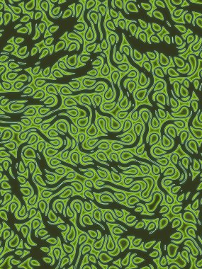 Modern organik elastik şekiller, üç boyutlu sanat arkaplanı. Soyut geometrik dijital çizim. Düz geometrik şekiller. Sanat kavramı