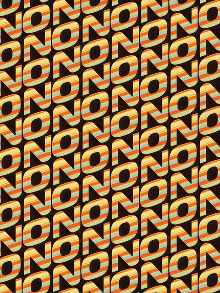 Geen Geen Woord Uit Letters Abstract Patroon Met Gestreepte Textuur — Stockfoto